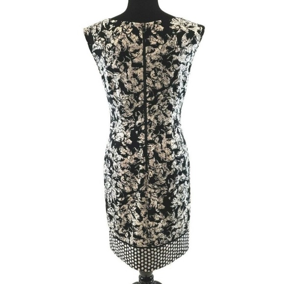 Ann Taylor Black and White Floral Print Sheath Dress - Picture 8 of 8